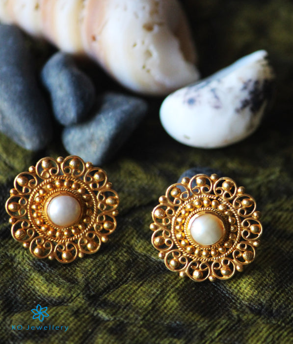 FLORA large pearl stud earrings - Carrie Whelan Designs